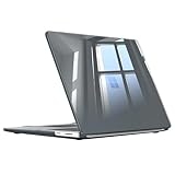 Fintie Hülle Kompatibel mit 15 Zoll Microsoft Surface Laptop 7, Ultradünne Hartschale Schutzhülle Snap Case, Schwarz