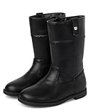 Gymboree Klassische Reitstiefel für Mädchen und Kleinkinder, hoch, Schwarz, 11 Wide Little Kid