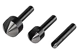 wolfcraft Senker-Set WS 3-tlg., Rundschaft I 2504000 I für Senkkopfschrauben Ø 3 - 8 mmm