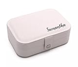 Personalisierte Schmuckschatulle für Mädchen, Reise-Schmuckkästchen aus PU-Leder, Schmuckkästchen für Damen, Schmuck-Organizer und Aufbewahrung, Box für Ohrringe, Ringe, Halsketten,