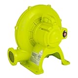 WindWilder Gebläse 450W 2800RPM 1500Pa Luftpumpe Ventilator Windmaschine Lüfter Elektrisch für Hüpfburg Aufblasbare Spielzeuge 720m³/h 2.25m Kabellänge, Luftauslass Durchmesser 10.3cm, 24.9x19.1x34cm