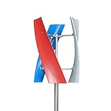 LENJKYYO Windgenerator Power-Turbine Vertikal 3-Klinge mit Regler 12V 400W Vertikale Windgenerator Windrad Windturbine Windkraftanlage mit Regler Wendel Windkraftanlage