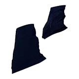 perfk Eiskunstlauf-Beinlinge, Eislaufsocken, dekorative, leichte Wärmesocken, elastisch, für Party, Workout, kaltes Wetter im Winter, Schwarz, L