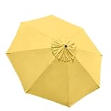 Sonnenschirm Ersatzbezug 2m 2.3m 2.5m 2.7m 3.0m 3.5m 6 Rippen/8 Rippen, Ersatz-Bezug, Sonnenschirmbezug für Gartenschirm Terrassenschirm Sonnenschirm Ersatzbezug(W10,6 Ribs- 6.5 FT 200 cm)