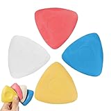 YUGUOLAN 4 Stück Schneiderkreide, Nähkreide, Stoffkreide, Dreieckskreide Für Schneiderarbeiten, Kreide Nähen, Für Schneiderarbeiten, Nähen, Quilten, Basteln (Gelb, Rot, Blau, Weiß)