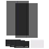 sourcing map Polarisierte Folie, 17,8 cm selbstklebende polarisierte Blätter, linearer Polarisationsfilter mit Reinigungsset, Schaber für LCD-Bildschirm-Reparatur, Physik, Bildung, 90 Grad, 2 Stück