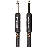 Roland Black-Serie Patch/Pedal-Kabel – 1m Instrumentenkabel – gerade/gerade 6,3-mm-Klinke – RIC-B3