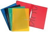 VON Leitz 5er Pack Schnellhefter A4, PP-Kunststoff, Für 100 Blatt, Flexibler Softcover-Ordner, Für Schule & Haushalt, Mehrfarbig, 46791099