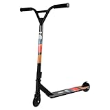 MUWO Halfpipe Stunt Scooter - Robuster Tretroller für Action und Tricks. Mit Rutschfester Trittfläche, Flexibler Rückradbremse und 360° Lenkung. Ideal für Kinder und Erwachsene. (Rot)