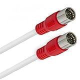 Sat Kabel 4K UHD Antennenkabel Satelliten Anschlusskabel Koaxialkabel F-Stecker Schnellstecker Rot 6 Meter