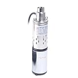 280W Tiefbrunnenpumpe, Tauchdruckpumpe mit 17m Kabel, Edelstahl-Durchflusspumpe, Solarenergie-Tiefbrunnenpumpe, Geeignet Schiffe, Fischkutter, Fischteiche, landwirtschaftliche Bewässerung