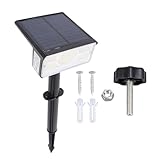 EOJDDPA Solar-Spot-Licht, 49 LEDs, hohe Helligkeit, IP65, wasserdicht, solarbetrieben, Landschaftslicht für Garten, Hof, Rasen, Weg, Außenbeleuchtung, ABS-PC-Material (Weißes Licht)