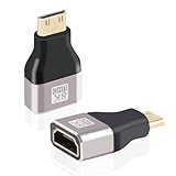 Mini-HDMI Adapter 2 Stück - 8K UHD Mini Stecker auf Buchse HDMI Kupplung 2.1 ARC HDR10+ Dolby Vision VRR ALLM 48Gbps für Kamera/PS5/Drohne/TV/HDTV/Tablet
