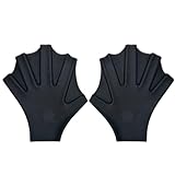 Uhngw Schwimmpaddel, Schwimmpaddel für Hände - Silikonflossen Flipperhandschuhe,Entenpfotenpaddel Anti -Slip -Auftriebshilfshandschuhe zum Schnorcheln Diving Pool Beach Innen im Freien im Freien