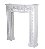 Kamin Attrappe Kaminumrandung Kaminkonsole Wandkamin Dekokamin Landhaus awc024 Palazzo Exklusiv