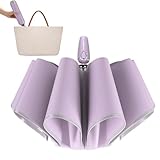 Regenschirme, Regenschirme | Der Regenschirm mit reflektierenden Gurten, wasserdichtes Golfzubehör, automatisches Zubehör für den Außenbereich, für, Camping, violett, Se référer au descriptif