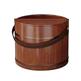 Becken zum Fußbad, Massage-Wanne mit Deckel, Wiederverwendbares Fußbecken aus Holz mit Einweichfunktion für Zuhause, Badezimmer, Schlafzimmer, Wohnheim, Spa