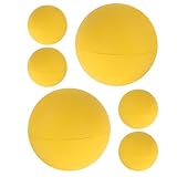 BESTonZON 6 Stück Squashbälle Gummi Hochsprung Reaktionsball Gelb für Indoor Outdoor Training und Racquetball