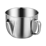Fetttrennkanne | 1,2L Fettabscheider für Soßen | Ölsieb Topf Fettkanne Edelstahl | Degraissier-Kanne Öl Suppe Sieb Tasse | Mehrzweck Fett-Trennkanne | Ölvorrat Dosenbehälter Küche Fettabscheider