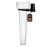 TFA Dostmann Analoger Regenmesser, 47.1015, Niederschlagsmesser, für den Garten, klar, L160 x B86 x H270 mm, Schwarz