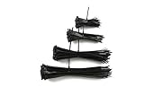 Profi Kabelbinder Set 400 Stück - 80/120/200/250 mm (je 100 Stück) Schwarz von Calaisco Electronics