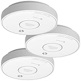 VisorTech Rauch-Melder-Alarmanlage: 3er-Set drahtlos vernetzbare Funk-Rauchwarnmelder, 85 dB (Rauchmelder mit Funkverbindung, Vernetzbare Funk-Rauchmelder, Vernetzte)