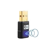 AC600 USB WLAN Stick für PC, Nano WLAN Adapter pc 433Mbps 5GHz 150Mbps 2,4GHz Dual Band, Mini WLAN Antenne PC WPA2-Verschlüsselungs-Standard, WLAN USB Stick für PC Kompatibel mit Windows 11/10/8/7