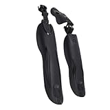 LOORGVEL 2 Stück Verstellbare Mountainbike Schutzbleche Vorne und Hinten aus Robustem Kunststoff Passend für MTB und Rennrad Effektiver Spritzschutz und Langlebiger Kotflügel