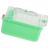 Ciieeo Hamsterkäfig mit Rundum Dach Kunststoff Grün Großer Käfig für Hamster Meerschweinchen und Chinchillas mit Spiel und Schlafbereich für Kleintiere