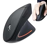 Ergonomische Mäuse, ergonomische optische Mäuse, wiederaufladbarer Empfänger, vertikales Eingabegerät für Laptop, Studium, Zuhause, Arbeit, Spiel, professionelle , Geschäftsreise, Unterhaltung