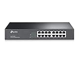 TP-Link TL-SF1016DS 16-Port 10/100Mbps Netzewerk Switch, Plug und Play, Standard 13-Zoll Stahlgehäuse, Green Ethernet Technologie
