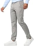 Indicode Herren INWasling Stretchhose aus Baumwolle mit 5 Taschen | Herrenhose Stretch Hose Männer Lt Grey 34/32
