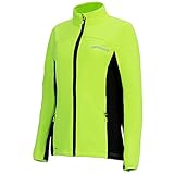 Airtracks Damen Thermo Jacke Pro Line II Softshell Fahrradjacke Laufjacke Radlerjacke Radjacke Wasserdicht Winddicht Windstopper Atmungsaktiv Reflektierend - Neon L