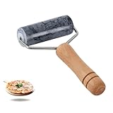 Tianman Nudelholz Pizzaroller, Marmorroller Antihaft T-Typ, zum Kuchenbacken Tortilla Fudge Pizza Kekse und anderes Backen in der Küche (Typ 2 Schwarz).