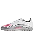 adidas Unisex F50 Messi Club Turf Football Boots, FTWR White/Lucid red/Silver met., 44 2/3 EU