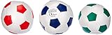 Lena 62163EC Soft-Fußbälle blau/grün/rot 10 cm - Softball Fußball aus Schaumstoff im 3er Set für langen Ballspielspaß, Kinder Schaumstoffball Set indoor & outdoor