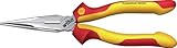 Wiha Flachrundzange Professional electric mit Schneide gerade Form (26727) 200 mm Zange für Elektriker, VDE geprüft, stückgeprüft, stabil und robust