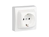 Legrand 097380 Oteo Aufputz-Steckdose, 3680 W, 230 V, weiß, 1 Paquete