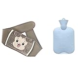 Wärmflasche Gürtel/Warmwassertasche Naturkautschuk mit weichem Plüsch Taillengürtel / Wärmflasche für Winter Taille Nacken Schulter Hand Warm Lindert Müdigkeit Schmerzen (zufälliger Stil)