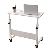 Büroschreibtische, Beistelltisch, Laptoptisch, beweglich, einfacher Schreibtisch, fauler Beistelltisch, Schlafsaal, Schlafzimmer, Balkon, moderner Stil (Farbe: Warmweiß, Größe: 8050 cm) (Warmweiß 80 x