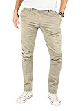 Yazubi Chino Herren Hose - Modell Kyle by Yzb Jeans - Business Männer Chinohose mit Stretchanteil, Beige (Plaza Taupe 161105), W32/L32
