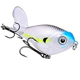 Suoumwa Topwater Wobbler Fishing Lure Floating Whopper Popper 12/16g Künstlicher Hartköder mit Propeller Pike 16g D.