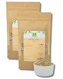 Fenchelsamen 500g (2 * 250g) von der Grünen Essenz - ganze Samen - natürlicher Fencheltee - hochwertige Qualität für kulinarische Genüsse - Fenchelsaat - natürlich ohne Zusätze - vegan (500 Gramm)
