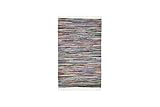 andiamo Boho Teppich Multi aus 100% Baumwolle - handgewebter Flickenteppich mit Fransen Fleckerlteppich Teppich bunt 50 cm x 80 cm