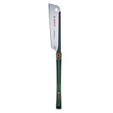 Bosch Japansäge Dozuki 270mm (Zugsäge für saubere und sehr präzise Schnitte in Holz und Kunststoff; Flexibles Sägeblatt aus SK5 Stahl; Feine Zähne 17 TPI; Extralanger Griff mit Softgrip)