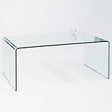 invicta INTERIOR Glas Couchtisch FANTOME 110 cm transparent Glastisch Beistelltisch Wohnzimmertisch