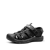 NORTIV 8 Sandalen Herren lässige Strandsandalen Wandersandale Trekkingsandalen Sommer Freizeitschuhe Outdoorschuhe Wasser Atmungsaktive Sandale,Size 42,Schwarz,SNAS222M