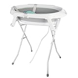 Faltbar Babybadewanne, Große Babywanne faltbar, Kinderbadewanne, für Babys von 0-36 Monaten, Faltbare Babybadewanne mit Gestell-66 * 61 * 82cm-grau