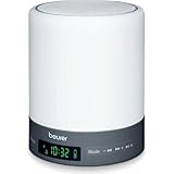 Beurer WL 50 Lichtwecker mit LED-Stimmungslicht, Simulation von Sonnenauf- und untergang, unterstützt den Schlafrhythmus