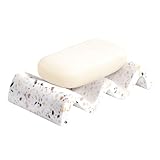 Luxspire Seifenschale Wellenform, Seifenhalter Schnell Trockend Seifenbox Seifenablage für Badezimmer Dusche Küche, Badezimmer Seifenhalter aus Harz, Seifenhalterung Schwammhalter - Bunt & Weiß